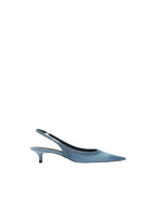 Women's Blue Denim Fabric High Heels