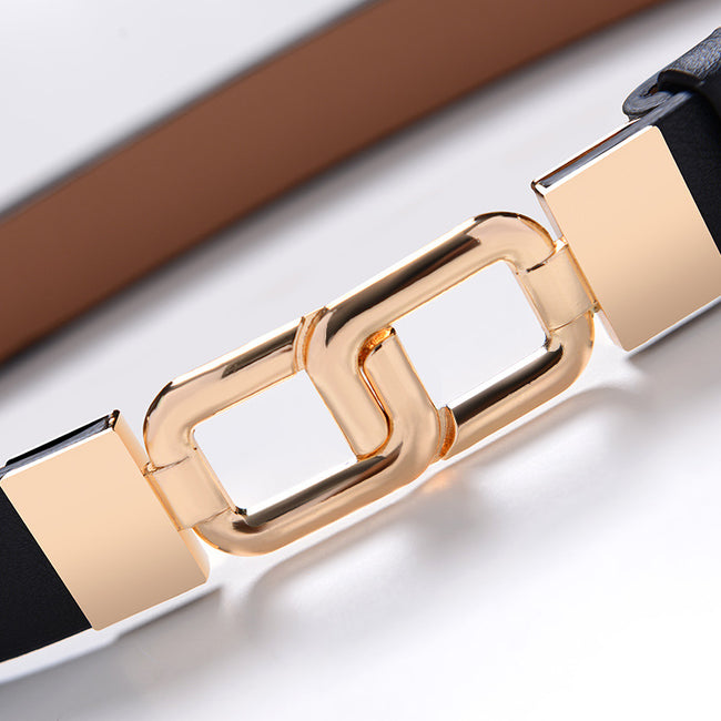 Women's Dress Sweater All-match PU Leather Belt Decoration Main Image
