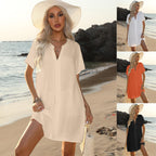 Women's Casual V-neck Shirt Beach Dress