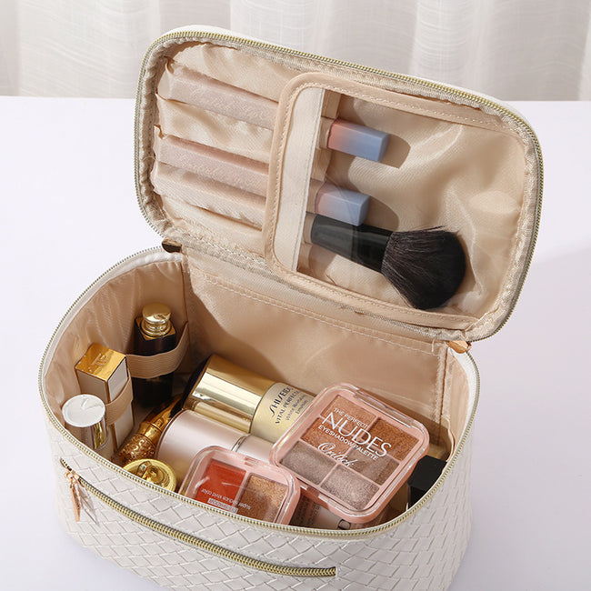 Handheld PU Makeup Bag With Large Capacity Main Image