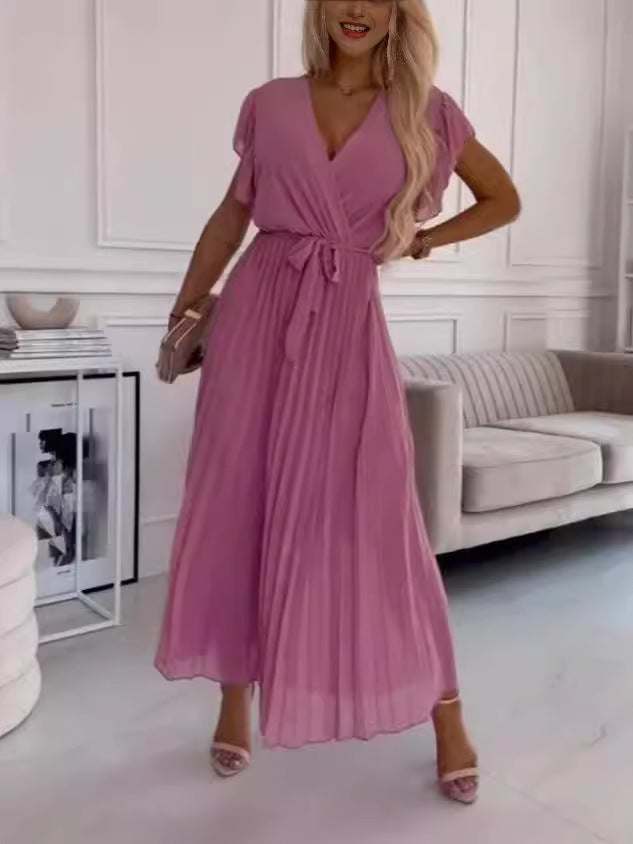 Fashion Personality Lady Solid Color Dress Main Image