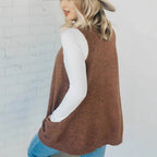 Casual Loose Knitted Sweater Vest For Women