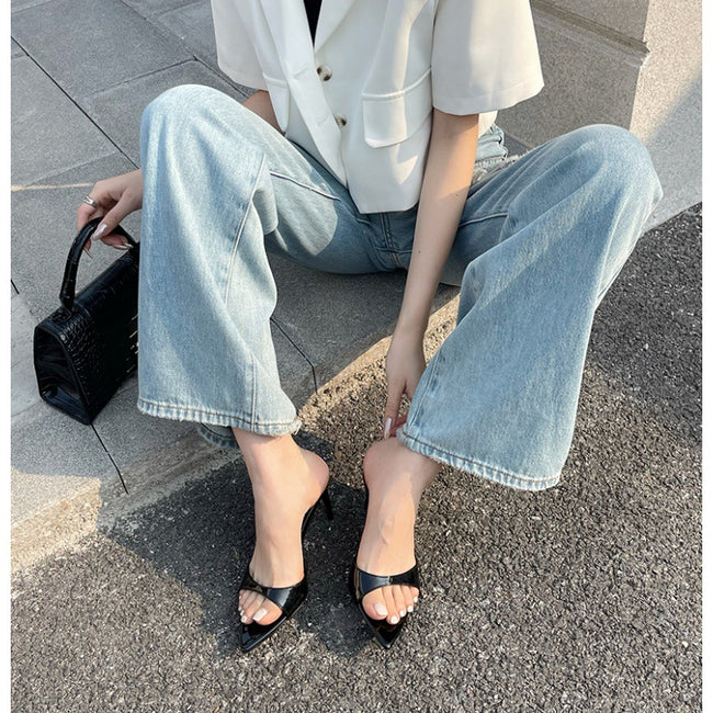 Simple Pointed Stiletto Heel High Heels Main Image