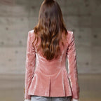 Women's AutumnWinter Velvet Slim-fit Long-sleeve Blazer