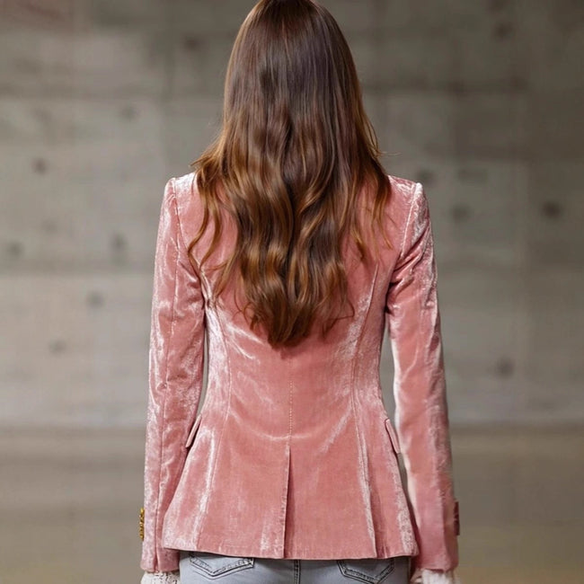 Women's AutumnWinter Velvet Slim-fit Long-sleeve Blazer Main Image