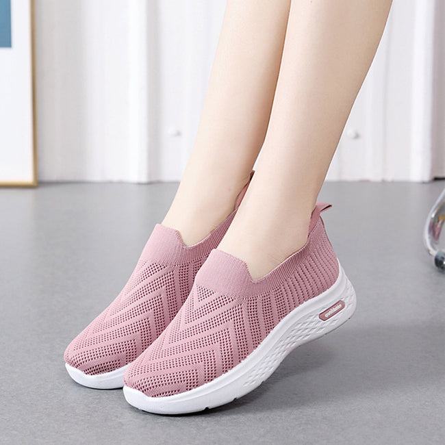 Casual Mesh Shoes Sock Slip On Flat Shoes For Women Sneakers Casual Soft Sole Walking Sports Shoe Main Image