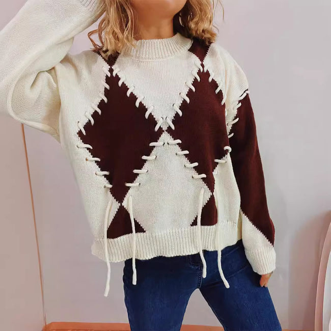 Fashion Personality Knitted Pullover Sweater Women Main Image