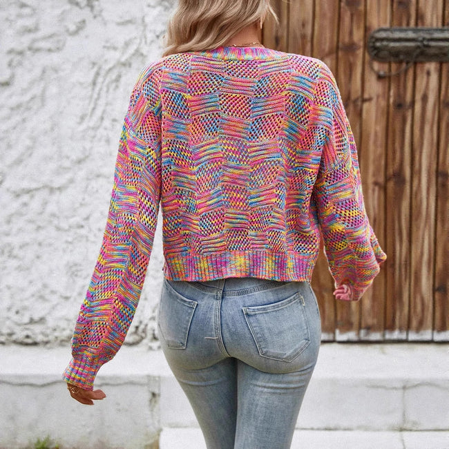 Color Retro Cardigan All-match Sweater Women Main Image
