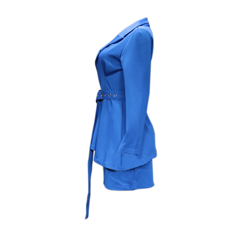 Autumn And Winter New Solid Color Business Suit Skirt Two-piece Set