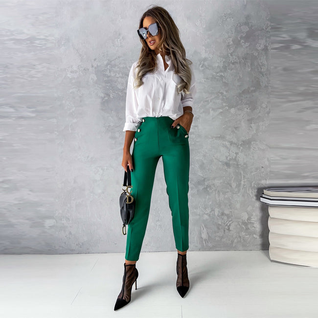 Women Tailored Trousers Casual Fashion Foot Pants Main Image