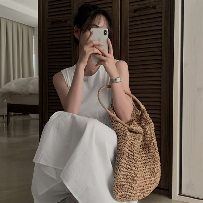 Pocket Sleeveless Vest Dress Women Main Image