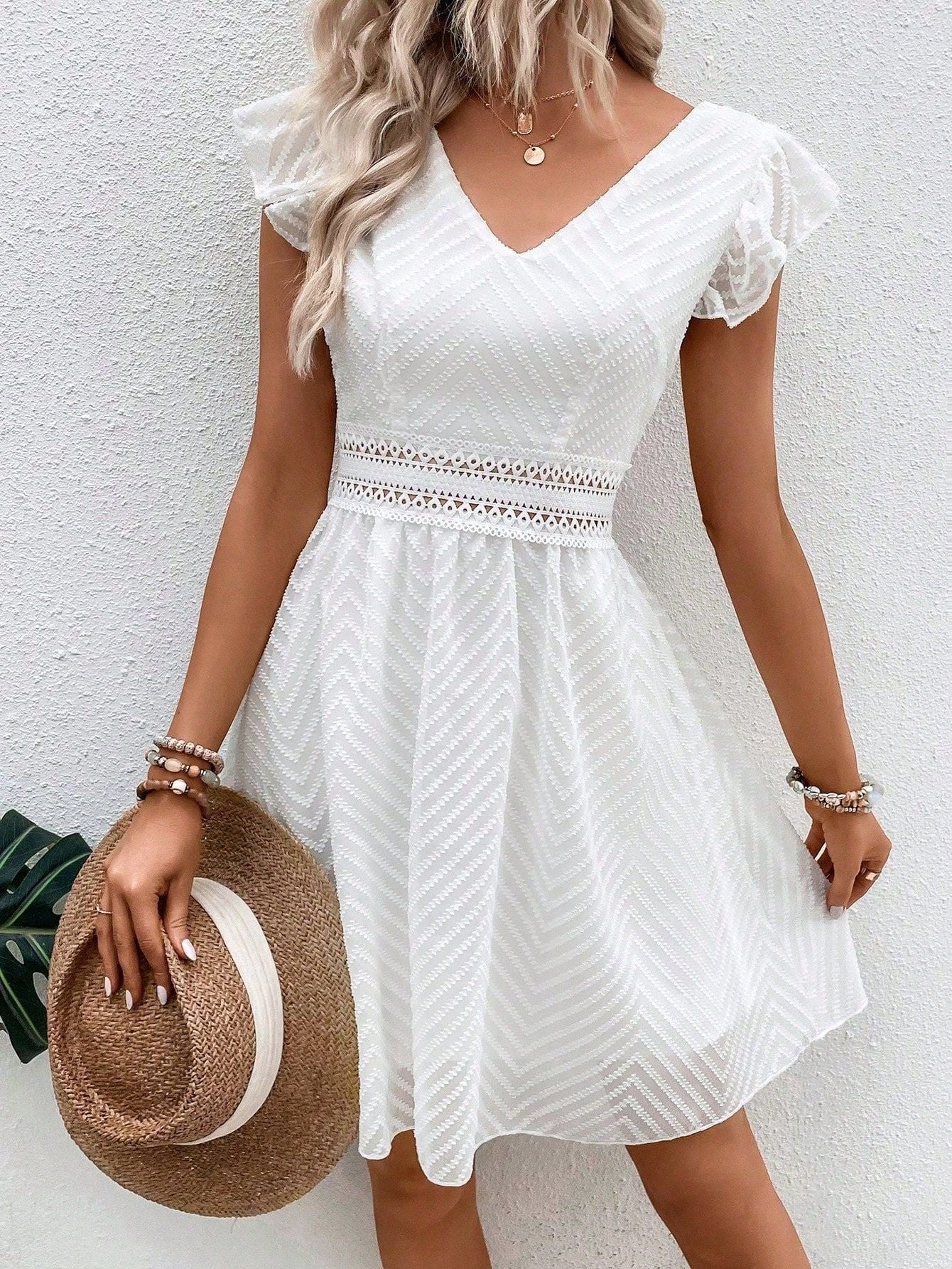 Lace Elegant Casual Mid-length Women's Dress