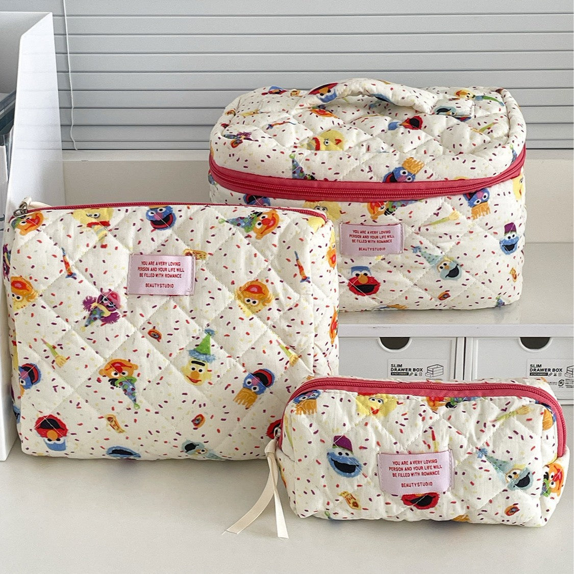Bow-knot Flower Large-capacity Makeup Bag