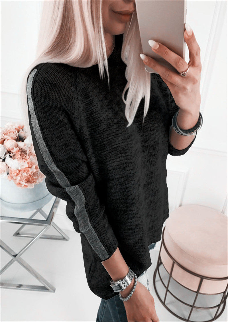 Simple Women's Round Neck Pullover Sweater Sweater Women