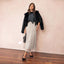 Solid Color Streamer Yarn Skirt Women's Summer High Waist Slimming A- Line Bright Silk Skirt French Style