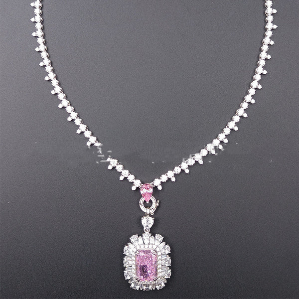 Collier Zhou Hengfu Jewelry S925 Argent Zircon Cubique Collier Femme