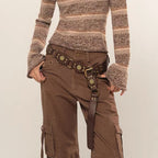 Vintage Belts For Both Men And Women With Handsome Riveted Metal Buckle Punk Hip Hop Fashion Accessories