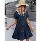 Women's Loose Summer Cotton And Linen Dress