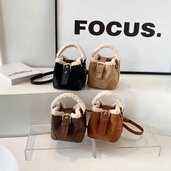 Crossbody Bags Women Shoulder Bag Casual Retro Plush Bag Versatile Plush Designer Bags Purse And Handbags Female Bags Main Image