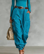 Niche Relaxed-fit Wide-leg Casual Trousers For Women