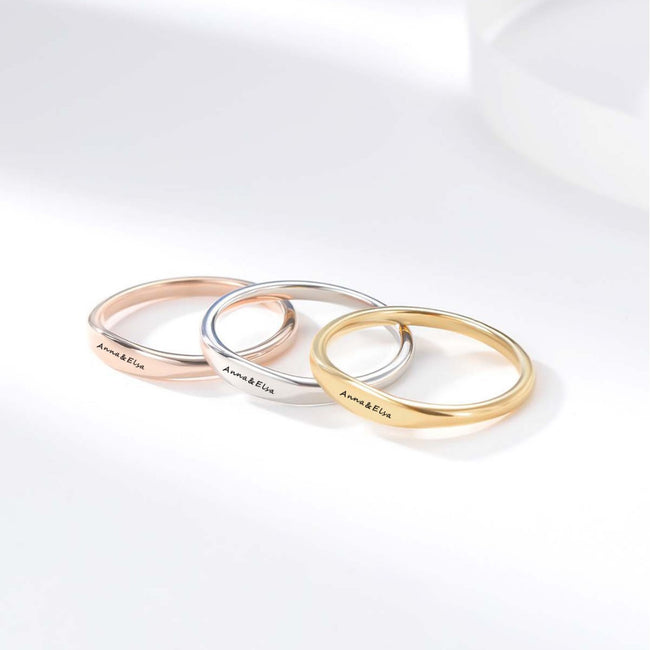 Simple And New Stainless Steel Couple Rings Main Image