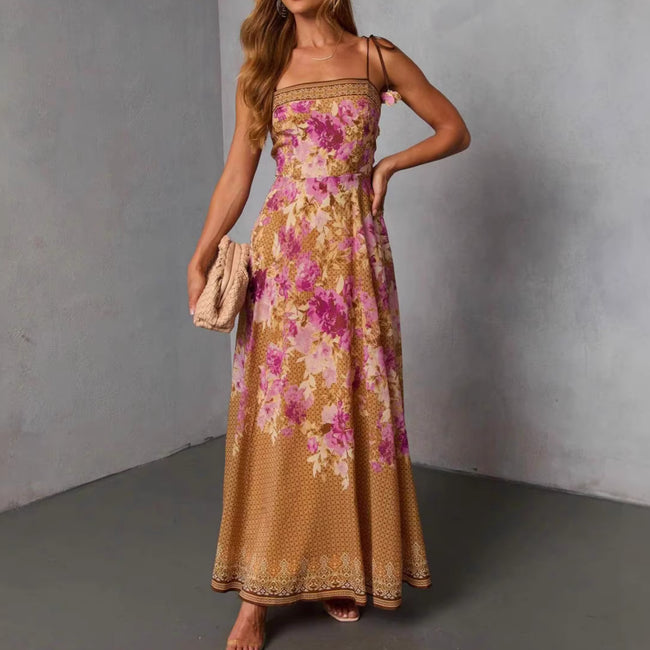 Printed Sexy Fashionable Strap Dress For Women Hover Image