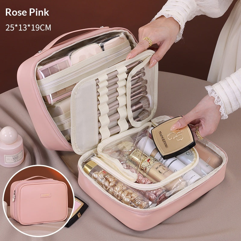 5-in-1 Multi-Functional Partitioned PU Makeup Bag