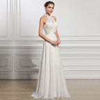 Sleeveless Halterneck Wedding Temperament Bridesmaid Dress