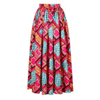 One-shoulder Suit Ethnic Print Elastic Skirt Two-piece Set