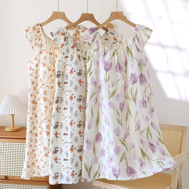 Womens Cotton Gauze Breast Pads Camisole Dress Hover Image