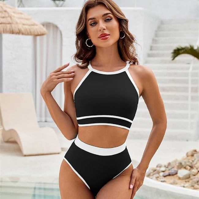 Women's Solid Color Minimalism Bikini Swimsuit Hover Image