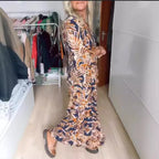 Printed Long Slimming Dress