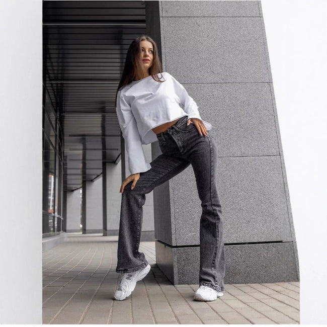 Versatile Casual New Flared Jeans For Women Main Image