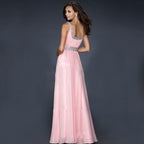 Same Slim Waist Waist Chiffon Stitching Dress With Big Swing Dress