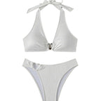 Womens Sexy Halterneck Backless Bikini Set