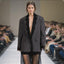 Lace-Panel Design Statement Long-Sleeve Structured Blazer For Women