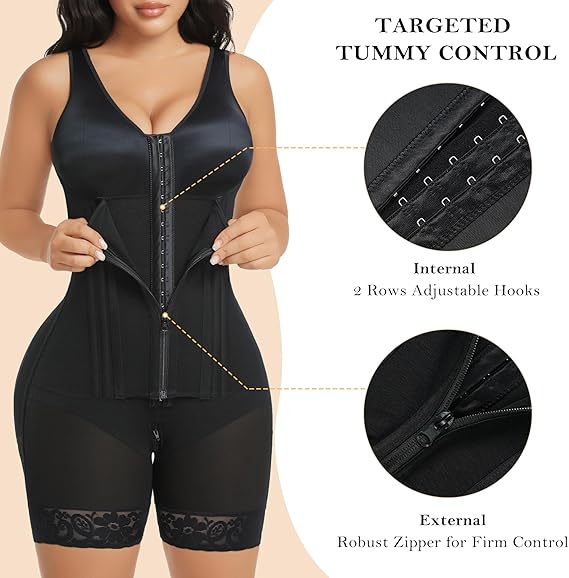Overbust Fajas Colombianas Shapewear For Women Tummy Control Body Shaper Girdles Post Surgery Compression Garment Hover Image
