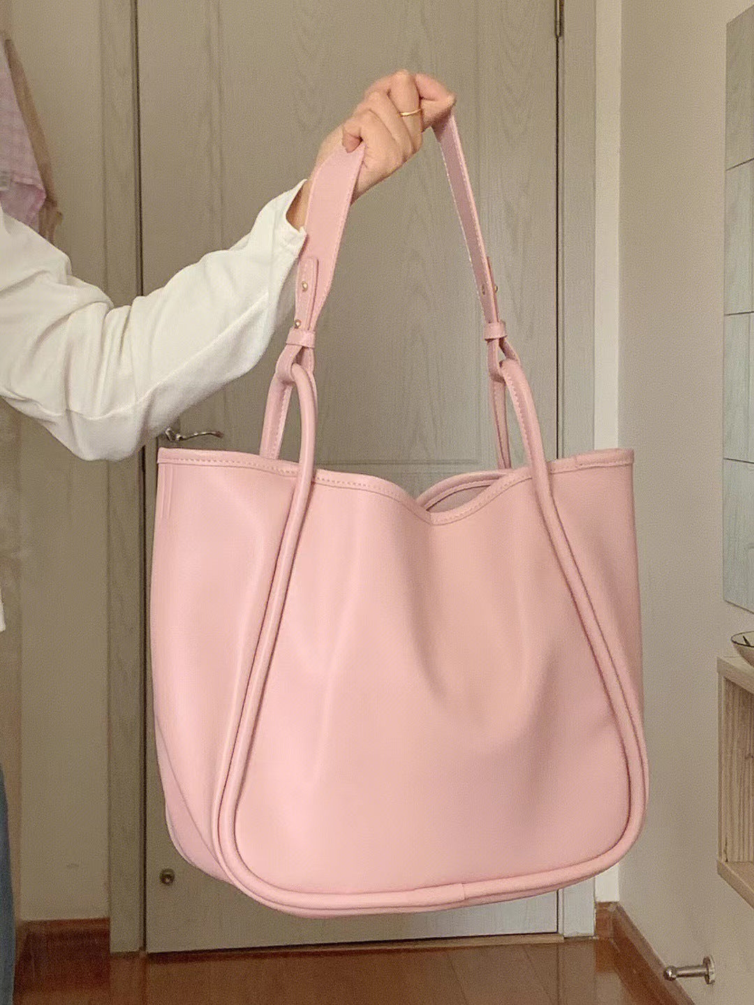 Large Capacity Soft Leather Tote Shoulder Bag Women