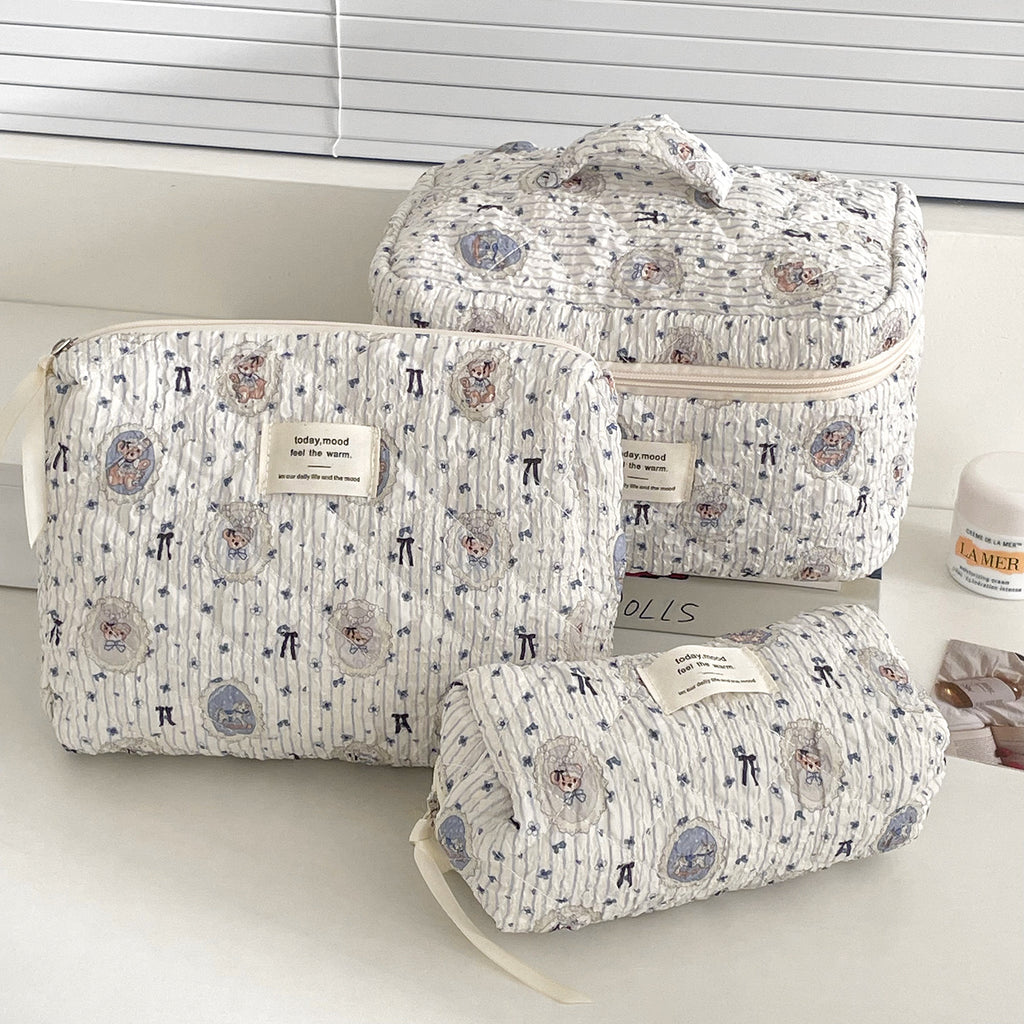 Bow-knot Flower Large-capacity Makeup Bag