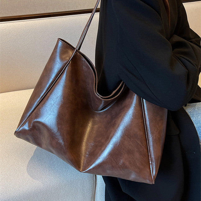 Vintage Shoulder Bags For Women Large Capacity Handbag Tote Bag Hover Image