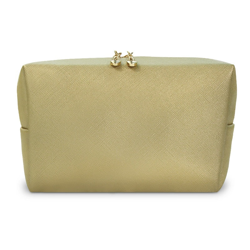 PU Leather Octagonal Square Makeup Storage Bag, Simple Design