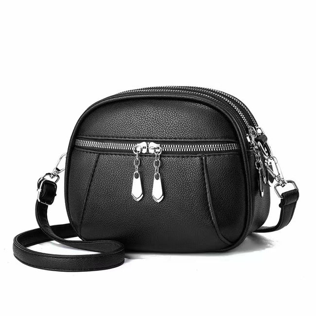 Solid Color Small Round Bag Fashion Multi-pocket Large Capacity Shoulder Crossbody Bags For Women Handbags Main Image