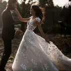 Women's White Lace Wedding Dress