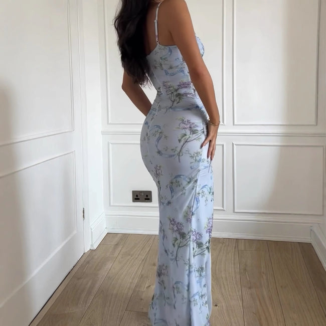 V-neck Floral Sling Dress Women Main Image