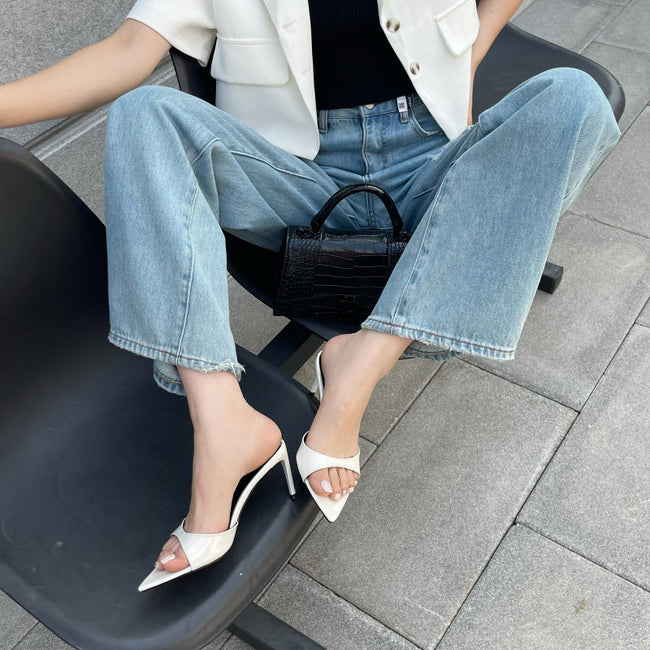 Simple Pointed Stiletto Heel High Heels Hover Image