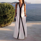 New Women's Contrast Color Fashion Casual Dress