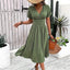 Women's Holiday Casual Solid Color Tunic Dress