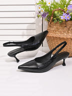 Sexy Patent Leather Women Pointed Toe Stiletto Toe Box Sandals