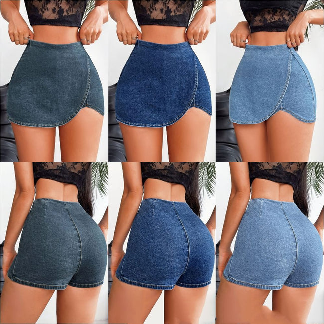 Slim-fit Denim Skirt Shorts For Women Hover Image