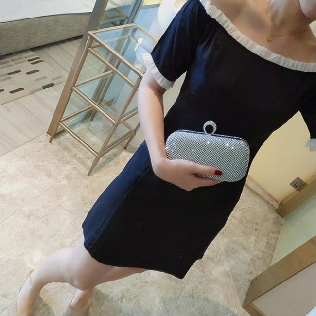 Evening Clutch Bags Diamond-Studded Evening Bag With Chain Shoulder Bag Main Image